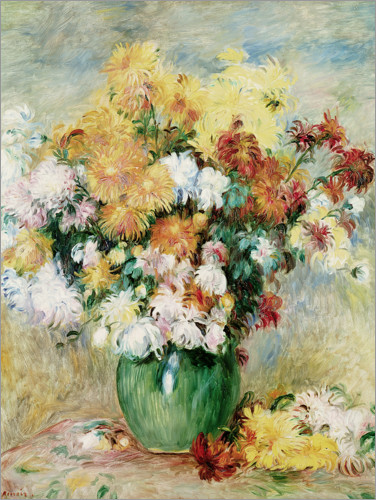Póster Bouquet of Chrysanthemums