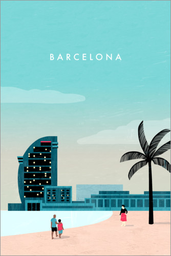 Póster Ilustración de Barcelona