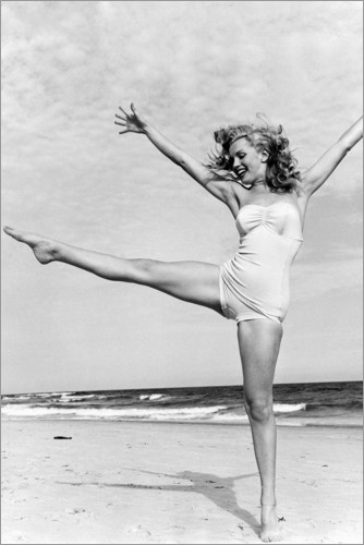 Póster Marilyn en la playa