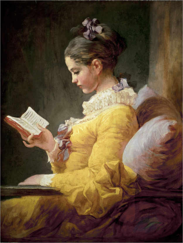 Póster Mujer joven leyendo