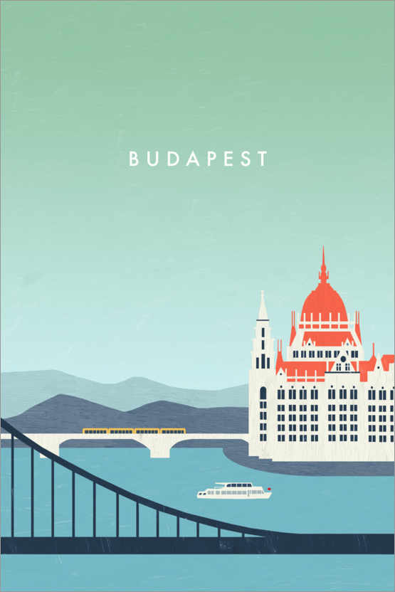 Póster Ilustración de Budapest