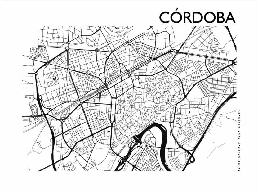 Póster Mapa de Córdoba