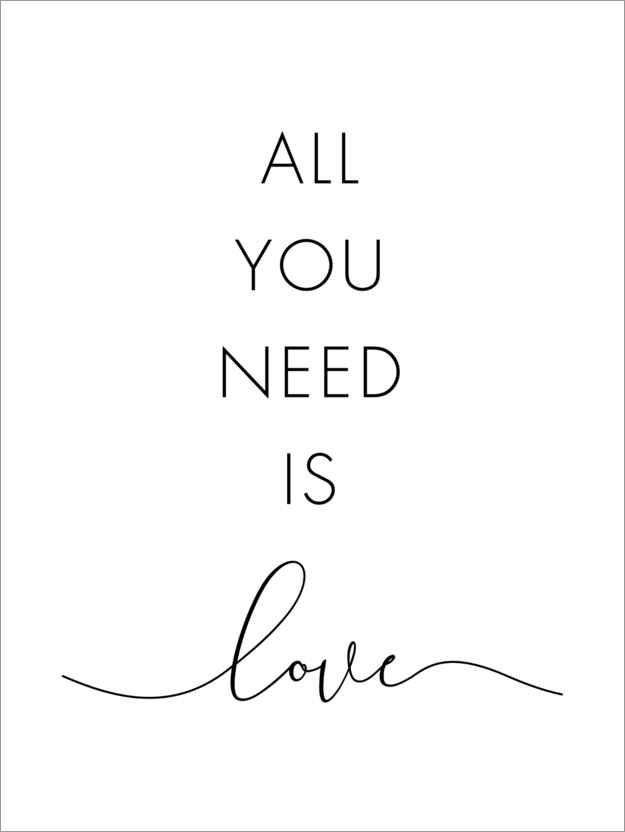 Póster All you need is love