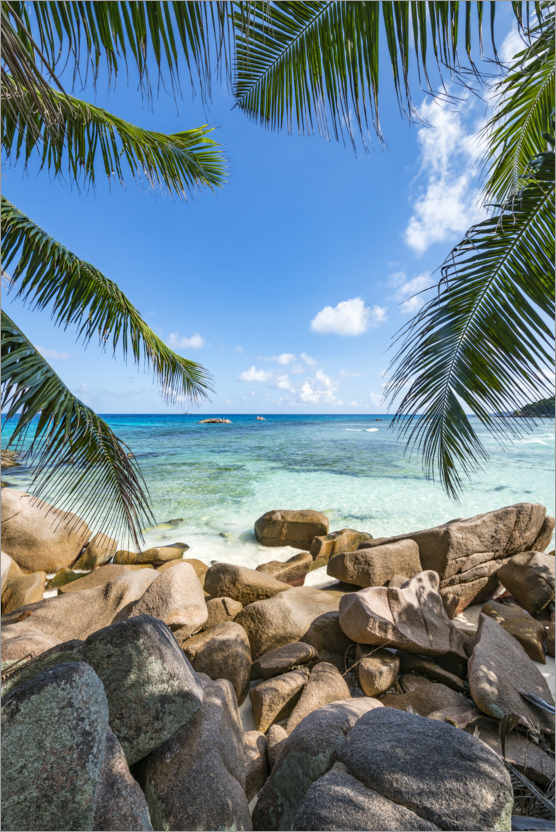 Póster Anse Lazio en las Seychelles