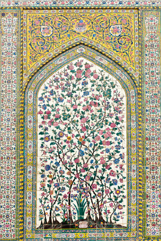 Póster Patrón floral, Mezquita Wakil