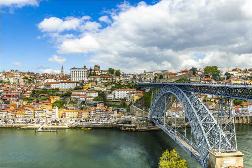 Póster Puente Dom Luis I de Vila Nove de Gaia, Portugal