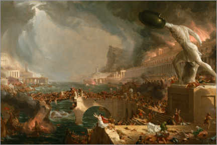 Póster  Caída de Roma (Destrucción) - Thomas Cole