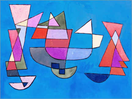 Cuadro de aluminio  Barcos veleros - Paul Klee