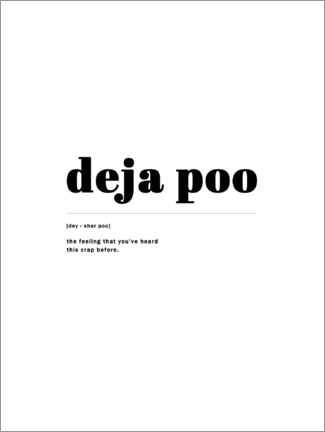 Póster  Deja poo (inglés) - Finlay and Noa