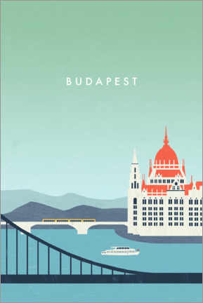 Póster Ilustración de Budapest