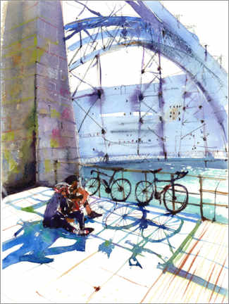 Póster  Bicicletas en Ponte Dom Luís I, Oporto - Anastasia Mamoshina