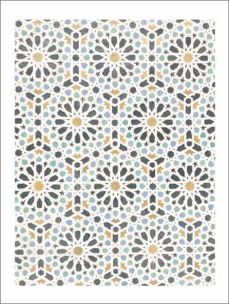Cuadro de madera  Mosaico marroquí - Mantika Studio