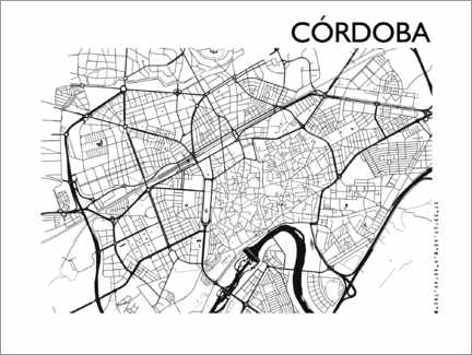 Póster  Mapa de Córdoba - 44spaces
