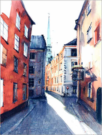 Póster  Las calles de Estocolmo - Anastasia Mamoshina