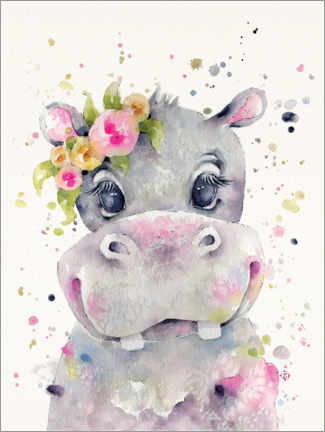 Cuadro de metacrilato  Pequeña señorita hipopótamo - Sillier Than Sally