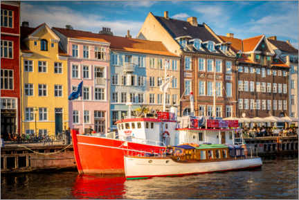 Póster Barcos en el puerto de Copenhague