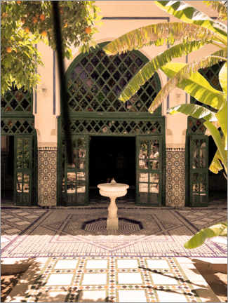 Lienzo  Jardín del palacio, Marruecos - Mantika Studio