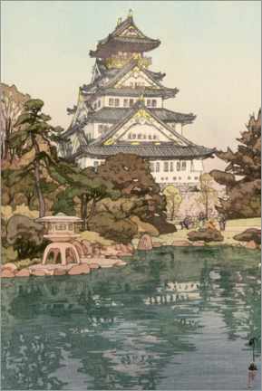 Cuadro de metacrilato  Castillo de Osaka - Yoshida Hiroshi
