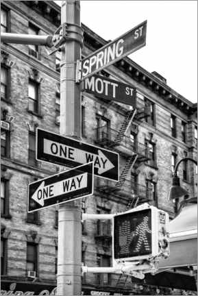 Póster Manhattan negro - Spring Street