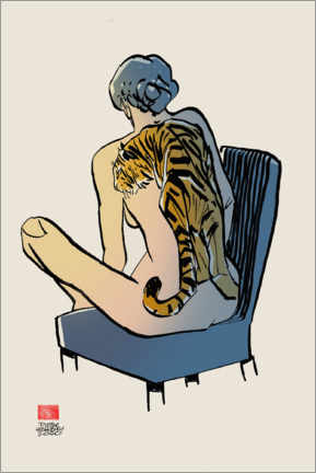 Póster Tigre desnudo