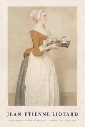 Lienzo  Jean-Étienne Liotard - The Chocolate Girl - Jean Etienne Liotard