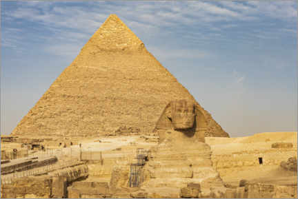 Lienzo  Gran Esfinge de Giza frente a la Pirámide de Khafre - Emily Wilson