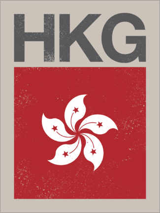 Póster  Bandera de hong kong - Swissty