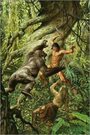 Cuadro de madera  Tarzan of the Apes - Joe Jusko