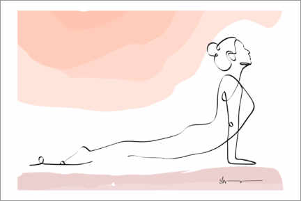Cuadro de plexi-alu  Cobra Pose (Bhujangasana) - Yoga In Art
