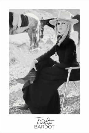 Lienzo  Brigitte Bardot as a cowgirl