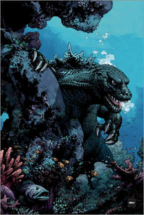 Vinilo para la pared  Godzilla deep diving