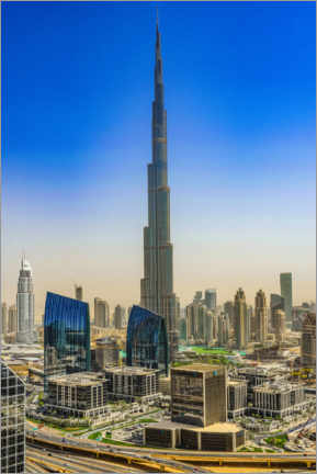 Cuadro de madera  Burj Khalifa tower in Dubai - HADYPHOTO