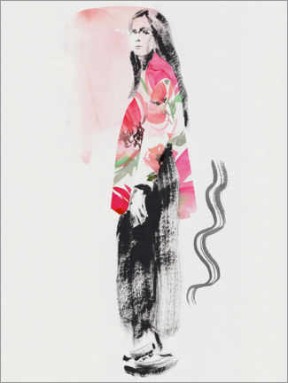 Cuadro de PVC  Fashioncollage Rosa - Sarah Stark