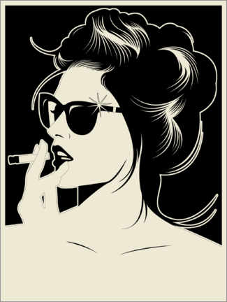 Póster Smoking Girl