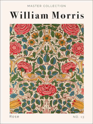 Cuadro de madera  Rose No. 13 - William Morris