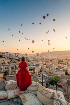 Póster  Sunrise with hot air balloons in Cappadocia - Marcel Gross
