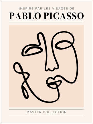 Póster  Pablo Picasso - Inspiré par les visages I
