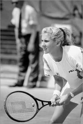 Cuadro de aluminio  Monica Seles, Tennis player, French Open, 1990