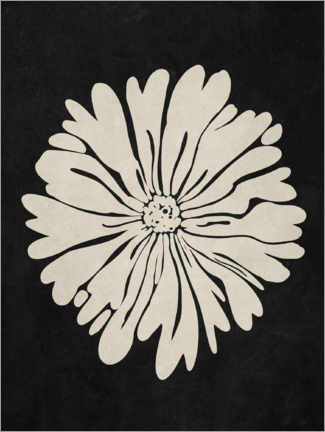 Cuadro de madera  Abstract beige flower - Olga Telnova
