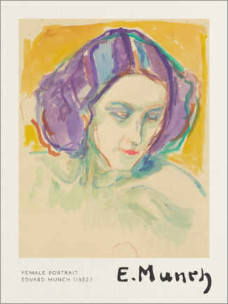 Lienzo  Female Portrait - Edvard Munch