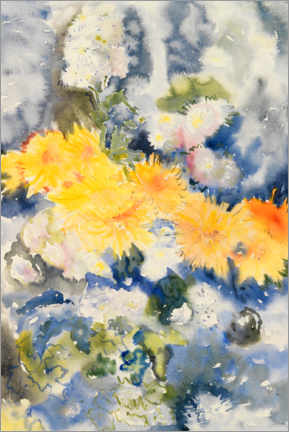 Póster Yellow and blue, 1915
