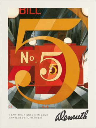Póster  I Saw the Figure 5 in Gold - Charles Demuth