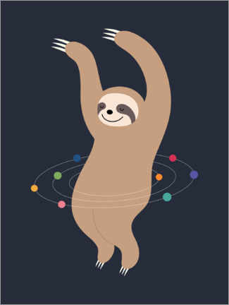 Póster  Sloth Galaxy - Andy Westface