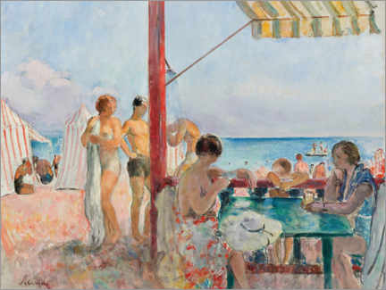 Cuadro de metacrilato  El Bar en la Playa - Henri Lebasque