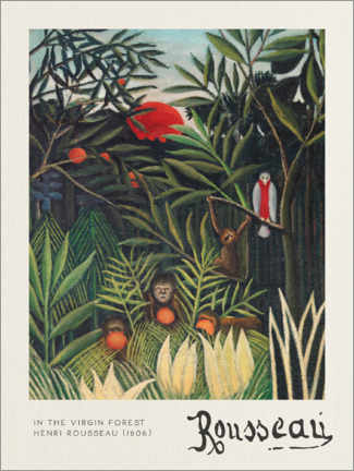 Póster Monkeys & Parrot (In the Virgin Forest)
