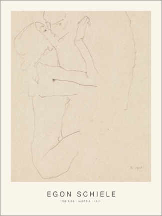Cuadro de madera  The Kiss - Egon Schiele