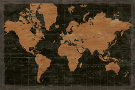 Póster Map of the World Industrial