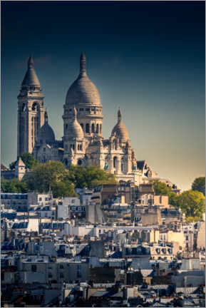 Póster Sacre Coeur en la tarde, París