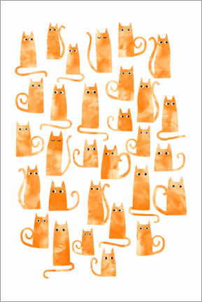 Póster  Gatos de naranjas - Nic Squirrell