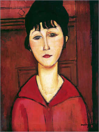Vinilo para la pared  Head of a Young Girl - Amedeo Modigliani
